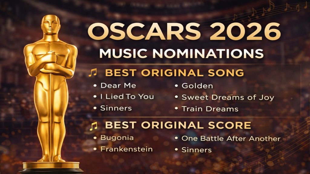 Nominalizările muzicale la Premiile Oscar 2026: De la coloane sonore la hituri cinematografice