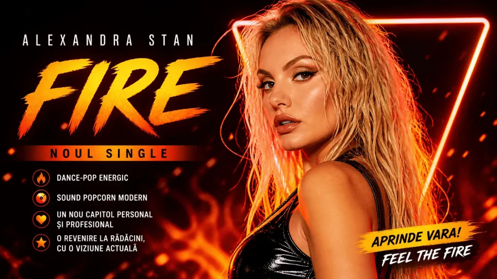 Alexandra Stan lansează „Fire”, o piesă între nostalgie și stil modern