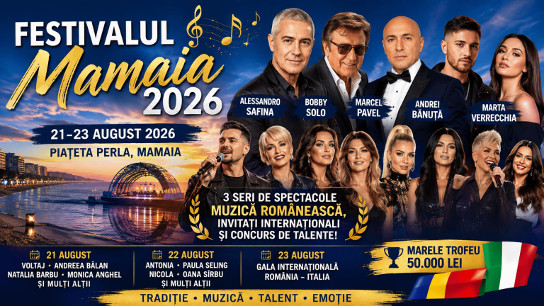Festivalul Mamaia 2026 anunță lista artiștilor care vor urca pe scenă